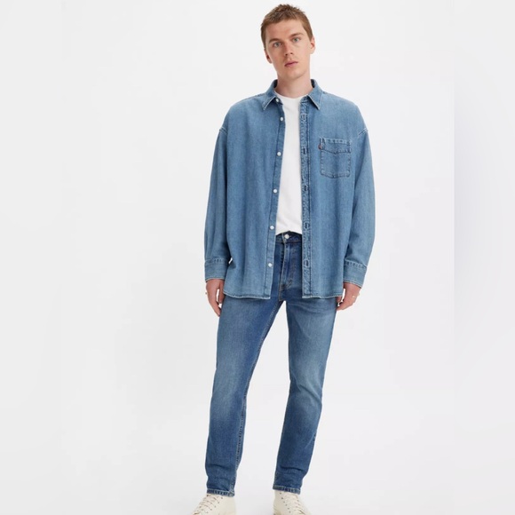 512™ LEVI’S SLIM TAPER FIT MEN'S JEANS Dark Wash 31x30 - Picture 1 of 6